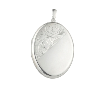 Picture of Silver Locket 1 Engraving D