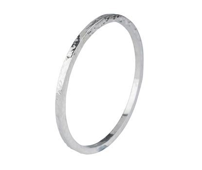Picture of Silver Square Hammered Bangle 4