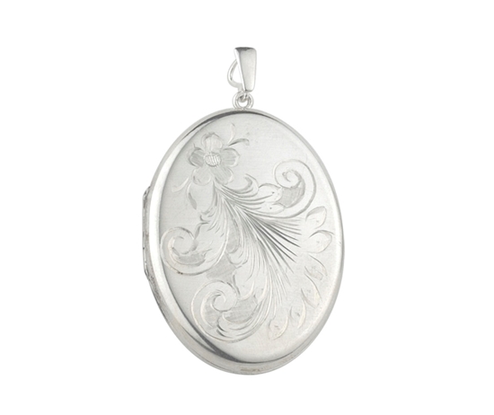 Picture of Silver Locket 1 Engraving E