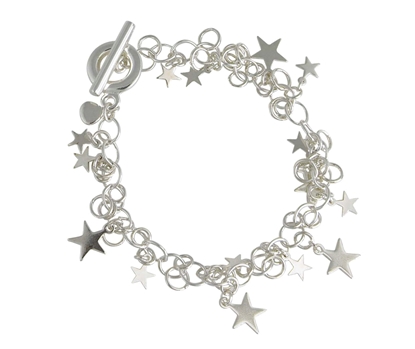 Picture of Silver Jumble Star Bracelet 7.5/19cm