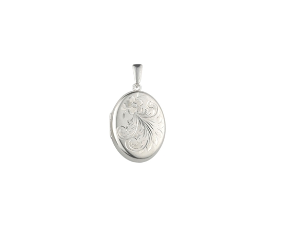 Picture of Silver Locket 4 Engraving E