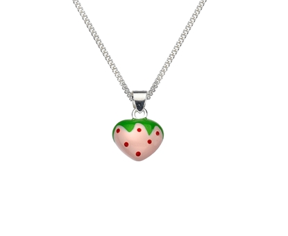 Picture of Silver Childs Pink Strawberry Pendant on S14FC14