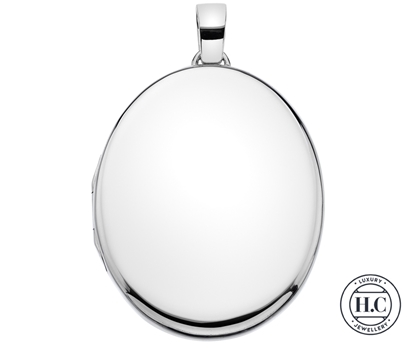 Picture of Sterling Silver H Curteis Plain Oval Locket Pendant