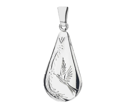 Picture of Silver Locket 0 Engraving N Bird