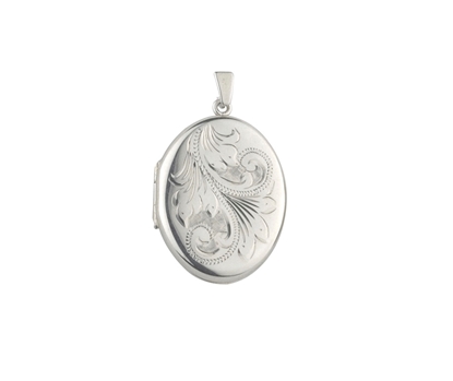 Picture of Silver Locket 2 Engraving C