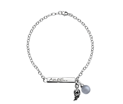 Picture of Silver Bracelet with Angel Wing Pendant 7.5/19cm
