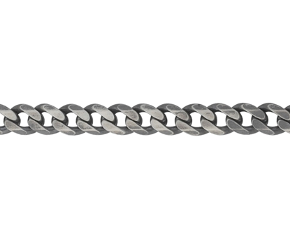 Picture of Silver 250 Metric Curb Gun Metal finish 18/45cm