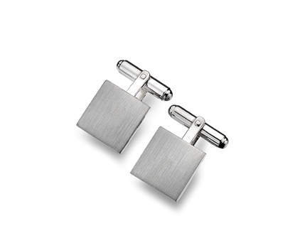 Picture of Silver H Curteis Square with Matt Finish Cufflink 46
