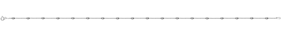 Picture of Silver oval bead diamond cut faceted 3.0mm 26/65cm