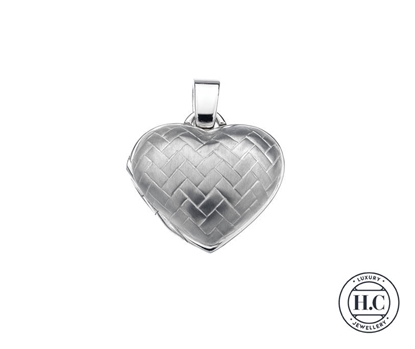 Picture of Sterling Silver  H Curteis Crisscross Design Heart Locket Pe