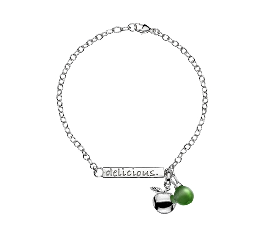 Picture of  Silver Bracelet with Delicious Apple Pendant 7.5/19cm