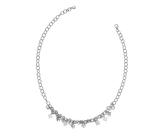 Picture of Silver Bird Necklace 18/45cm
