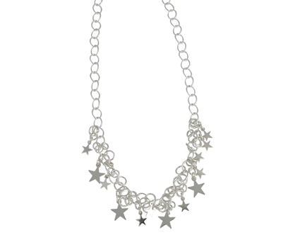 Picture of Silver Jumble Star Necklace 18