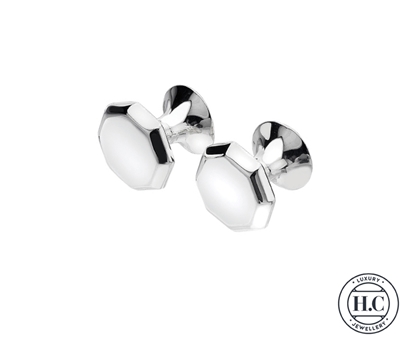 Picture of Sterling Silver H Curteis Octagon Cufflinks
