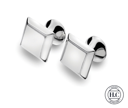 Picture of Sterling Silver H Curteis  Square Cufflinks