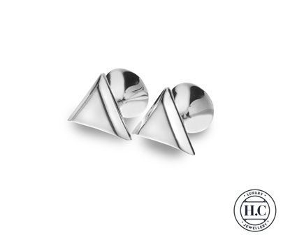 Picture of Sterling Silver H Curteis Triangular Cufflinks