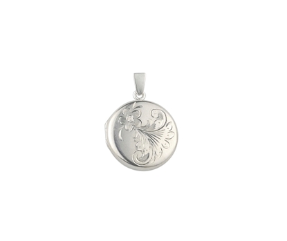Picture of Silver Locket 6 Engraving E