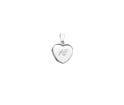 Picture of Silver Locket 9 Engraved Age 18