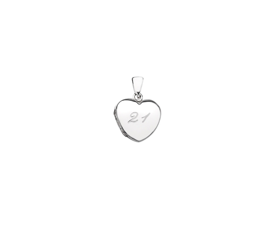 Picture of Silver Locket 9 Engraved Age 21
