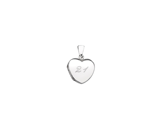 Picture of Silver Locket 9 Engraved Age 21