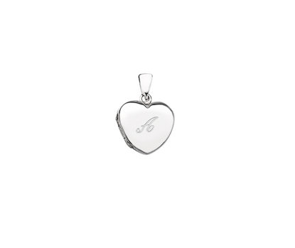 Picture of Silver Locket 9 Engraved Letter A