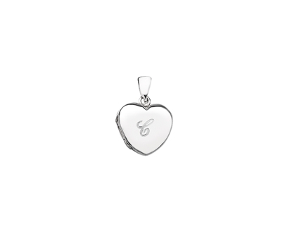 Picture of Silver Locket 9 Engraved Letter C