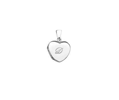 Picture of Silver Locket 9 Engraved Letter D