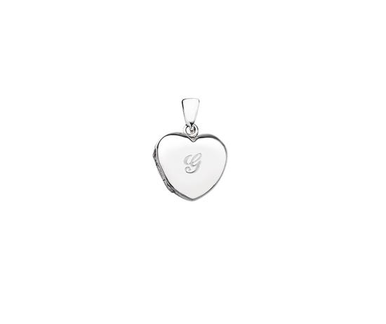 Picture of Silver Locket 9 Engraved Letter G
