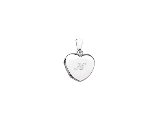 Picture of Silver Locket 9 Engraved Letter H