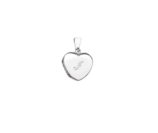 Picture of Silver Locket 9 Engraved Letter I