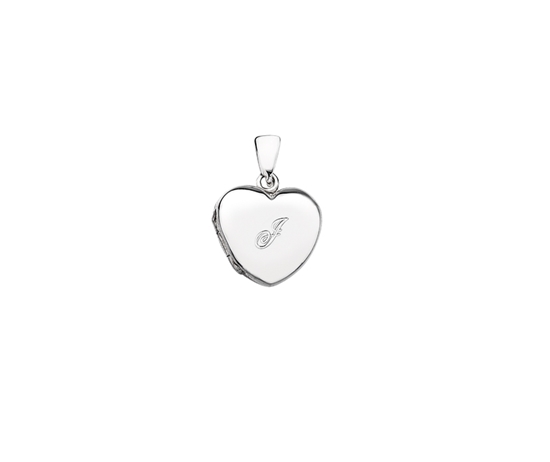 Picture of Silver Locket 9 Engraved Letter J