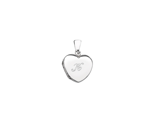 Picture of Silver Locket 9 Engraved Letter K