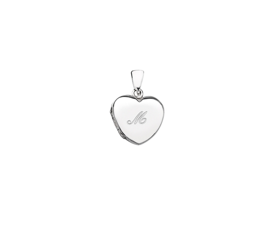 Picture of Silver Locket 9 Engraved Letter M