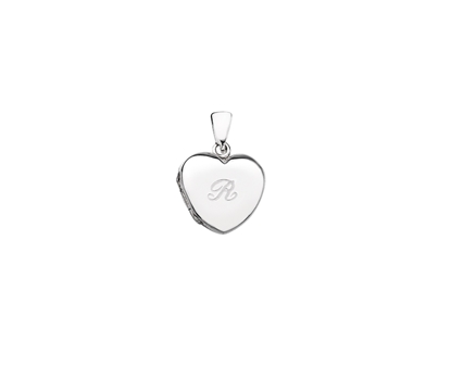 Picture of Silver Locket 9 Engraved Letter R
