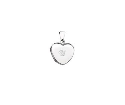 Picture of Silver Locket 9 Engraved Letter U