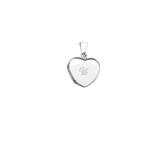 Picture of Silver Locket 9 Engraved Letter U