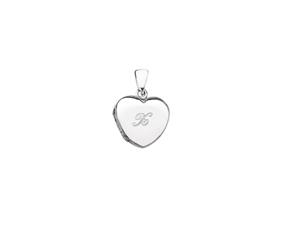 Picture of Silver Locket 9 Engraved Letter X