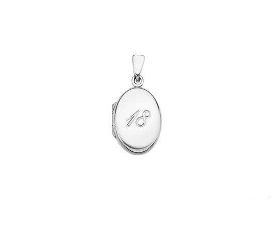 Picture of Silver Locket 5 Engraved Age 18