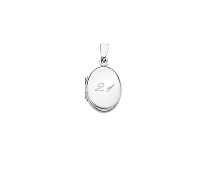 Picture of Silver Locket 5 Engraved Age 21