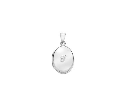 Picture of Silver Locket 5 Engraved Letter G