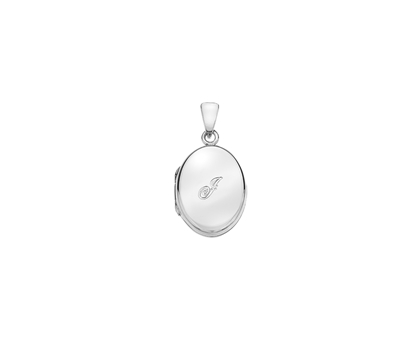 Picture of Silver Locket 5 Engraved Letter J