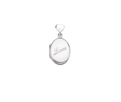 Picture of Silver Locket 5 Engraved Love
