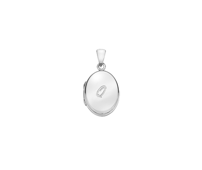 Picture of Silver Locket 5 Engraved Letter Q