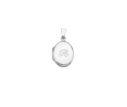 Picture of Silver Locket 5 Engraved Letter R