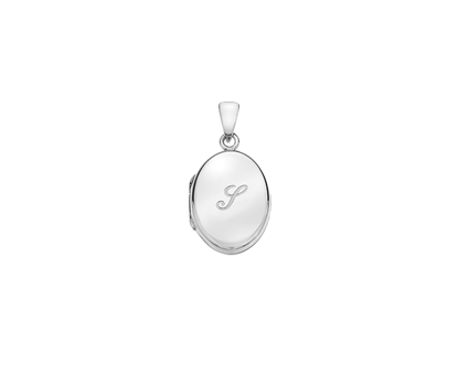 Picture of Silver Locket 5 Engraved Letter S