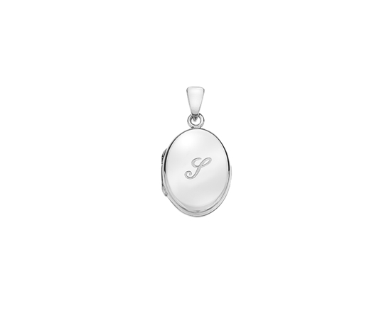 Picture of Silver Locket 5 Engraved Letter S