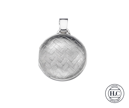 Picture of Sterling Silver H Curteis Crisscross Design Round Locket Pen