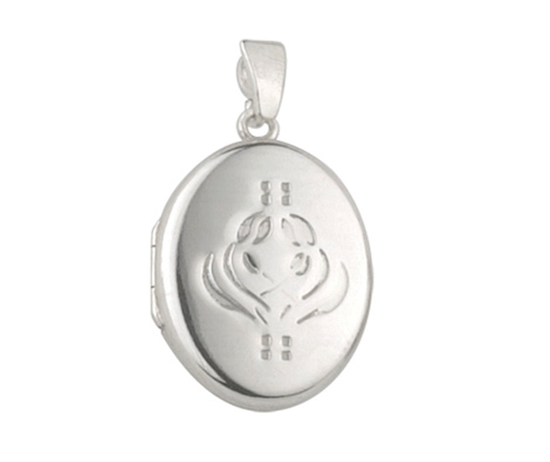 Picture of Silver Locket 4 with Flower Embossing