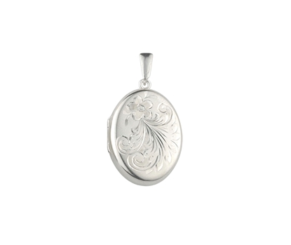 Picture of Silver Locket 3 Engraving E