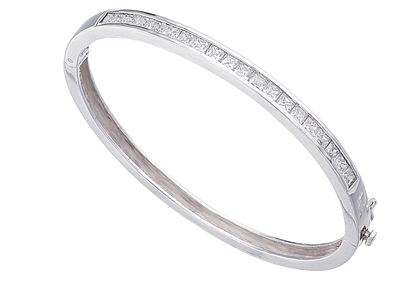 Picture of Clear CZ Square Channel Set Bangle